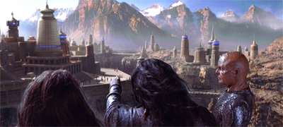 Yes, the Klingon actually says "I can see my house from here..."