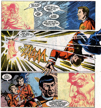 God: the only opponent capable of defeating William Shat-- er, I mean, Captain Kirk...
