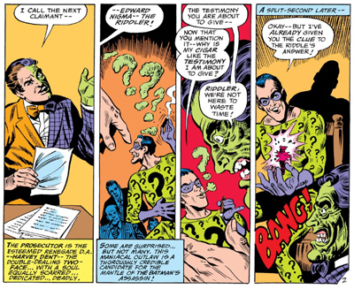 The Riddler's ambitions go up in smoke...