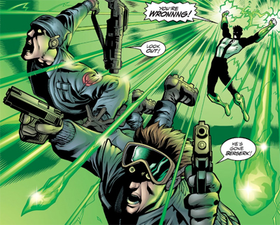 Green Lantern's light...