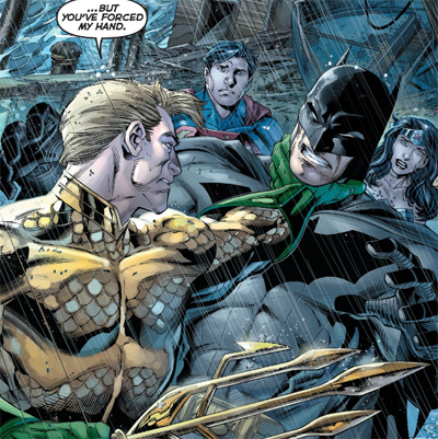 ... and this was the last time that Batman packed a fish-finger sandwich for lunch on his days out with the Justice League.