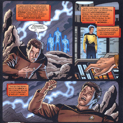 The transporter apparently even changed his shirt colour!