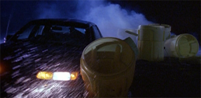 "Thank goodness these barrels were here to stop our crash..."