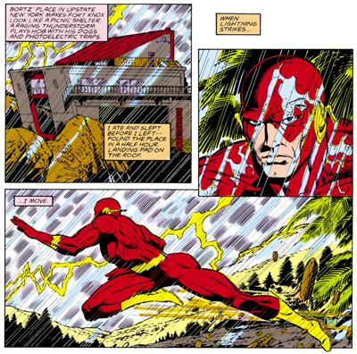 "Hm. This is always much more atmospheric when Batman does it."