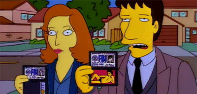 "Mulder and Scully. FBI."