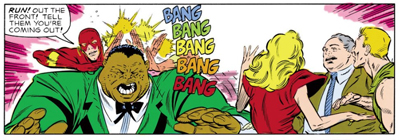 "Hurry! My patented back massage technique won't hold him for long!"