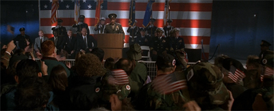 Yes. He actually says "freedom isn't free."