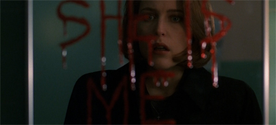 Blood on the mirror...