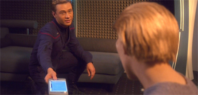 Reading her rights...