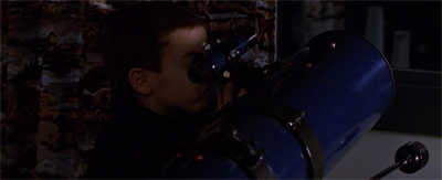 Looking up at the sky in wonder...