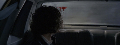 Blood on the windshield...