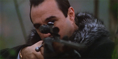 "You know, you'd think this extravogant coat would be constrictive, but..."