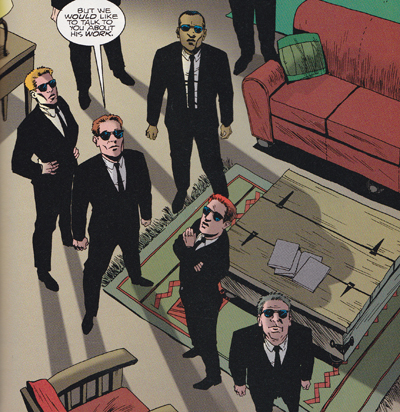 Here come the men in black...