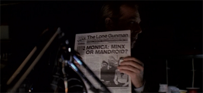 Gotta love the recurring "mandroid" fixation in the Lone Gunmen headlines...
