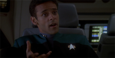 Bashir retains the title of "worst runabout guest ever."