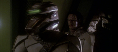 Never turn your back on a Cardassian in a Breen costume...