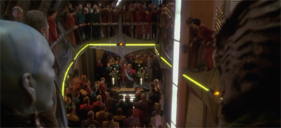 Sisko's memorial service was held to standing room only, for he shrewdly refrained from providing chairs.