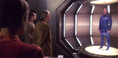 "You know, there was a time when the show suggested that stepping in the transporter was a death sentence. I remember those days..."