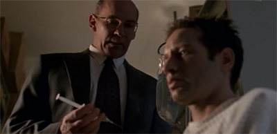 "Mulder, I swear I'm not thinking about that time you tried to punch me, or that time you let a paedophile go or that time you imagined you shot me..."