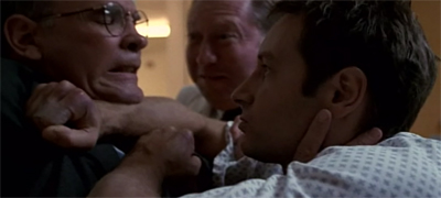 "No headlock this time, Skinman!"