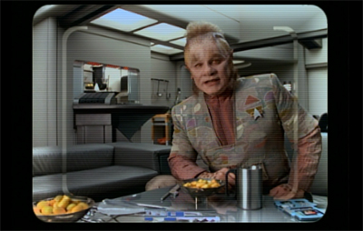 Who wouldn't want to wake up to Neelix piped directly into their quarters?