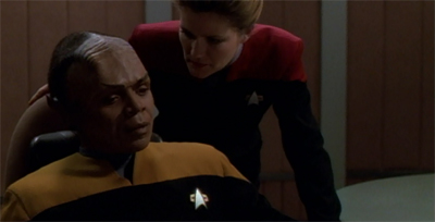 "Okay, Tuvix. Enough games. Where did Neelix hide the coffee?"