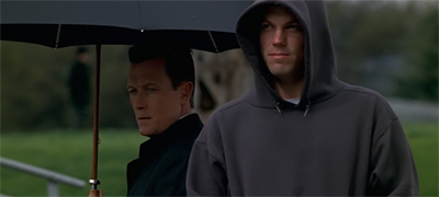 "Like my hoodie? I bought it at the same shop as Raymond Pearce. Us unstoppable killing machines have to stay together."