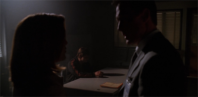 "After two seasons of watchin' the fans beat me up, Mulder decided to cut out the middle-man."