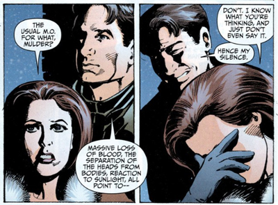 "Yeah, that's probably it, satanic cultists. Come on, Scully."