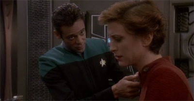 "The Cardassians had some Gul, sending Dukat to ferry you to the conference..."