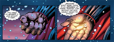 The power of the sun in the palm of his hand...