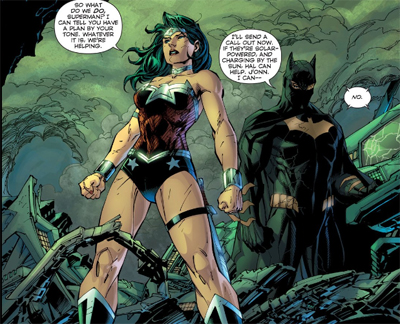 "You wanna go help Superman?" "Nah, let's just pose dramatically."