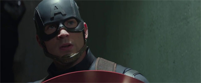 Shielding himself...