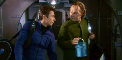 "Three seasons! Three seasons, and he's still going on about the sodding pineapple! Besides, everybody knows that my real defining recurring character trait is my appreciation of bums."