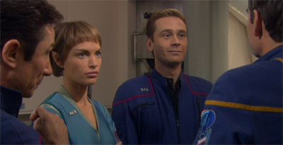 "Reed? Who the hell invited you to our triumvarate finale? Don't you have a pineapple to be eating?"