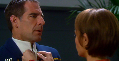 "I'm the Captain, I can button my own damn shirt!"