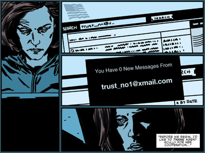Of course he can't get through to you. You logged into the wrong email extension.