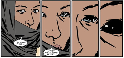 Even Dow Smith's increasingly claustrophobic layout (focusing on tighter and narrower panels) masterful evokes a tightening and zooming camera shot that recalls Bowman's work and which fits beautifully with the paranoid aesthetic of The X-Files.