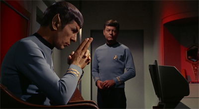 "In this galaxy, there's a mathematical probability of three million Earth-type planets. And in all of the universe, three million million galaxies like this. And in all of that, and perhaps more, only one of each of us. Don't destroy the one named spock. "