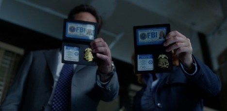 "Mulder and Scully, FBI."