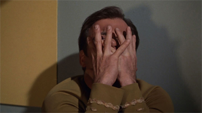 This is how most fans react to the news that they have to watch Turnabout Intruder.