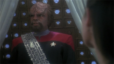 Raining on Worf's parade.
