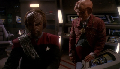 "We are nothing alike, Ferengi." "Yeah. I'd never mind-wipe my brother."