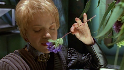 Stopping to smell the roses.