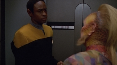 "You'd think being an accomplice to drug dealing and murder would convince Captain Janeway to keep you off my security team, but apparently not."