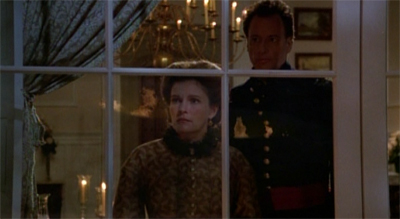 "Touring the riot scene. Gravely assessing the devastation. Upstanding Q stuff."