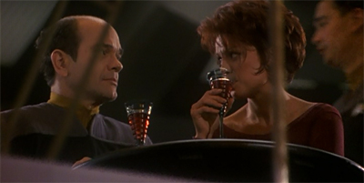 Drinking in the atmosphere at Quark's.