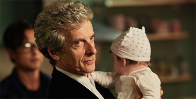 Left holding the baby.