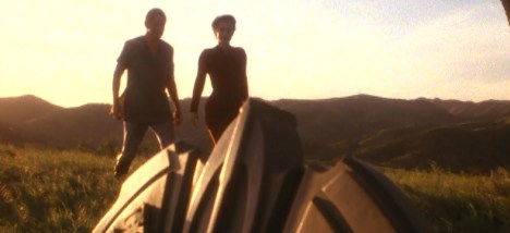 Walking into the sunset.