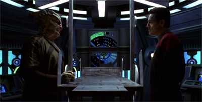 "Chakotay, you're so wooden that I'm just glad they didn't test you for witchcraft by throwing you in water to see if you'd float."